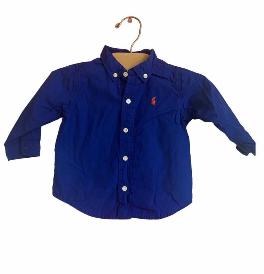 Polo Ralph Lauren Button Down Shirt Size 3T Blue
